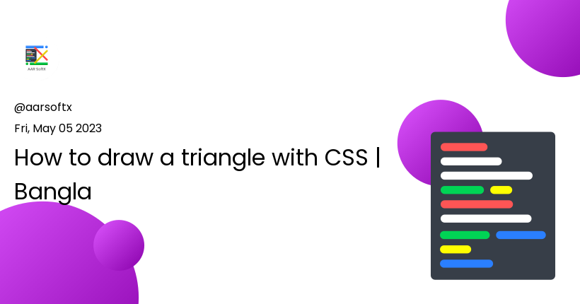How to draw a triangle with CSS | Bangla