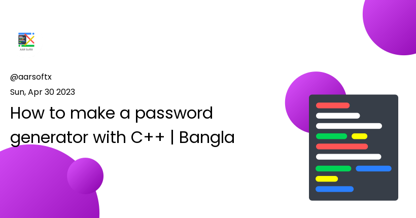 How to make a password generator with C++ | Bangla